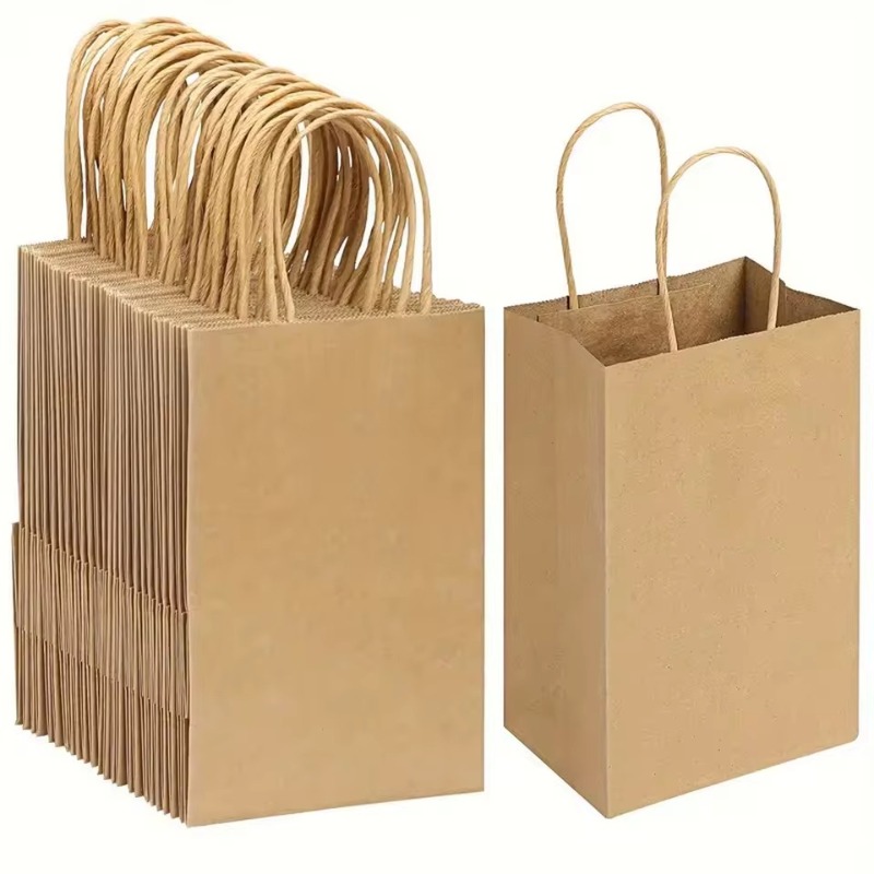 Event Party Shop - 5/10 шт. коричневых крафт-пакетов с ручками,