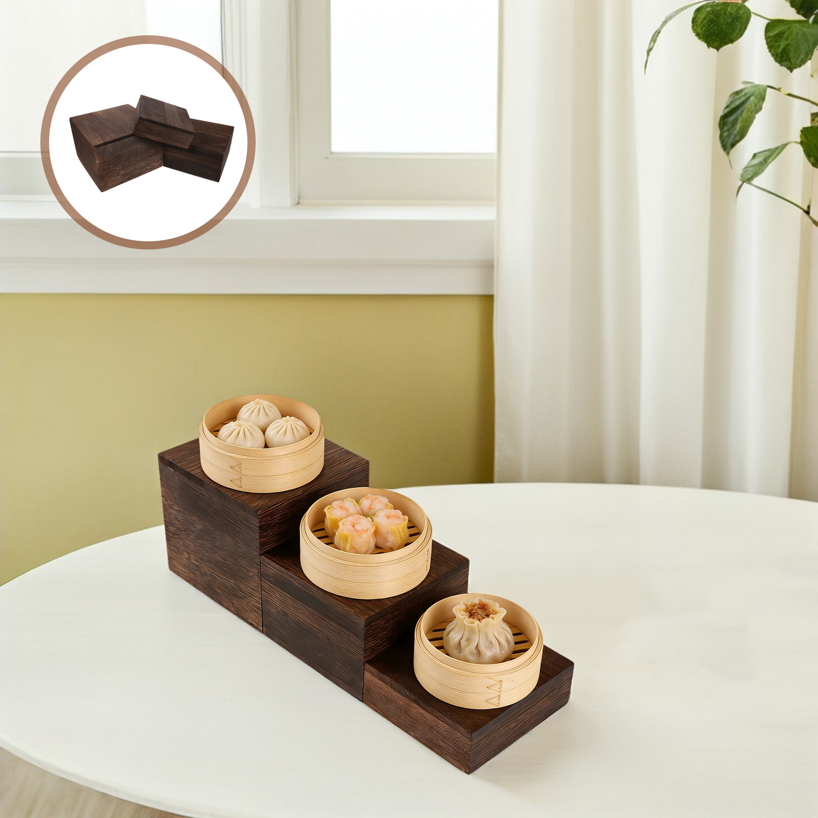 Cupcake Stand Tier - Набор из 3 деревянных подставок для