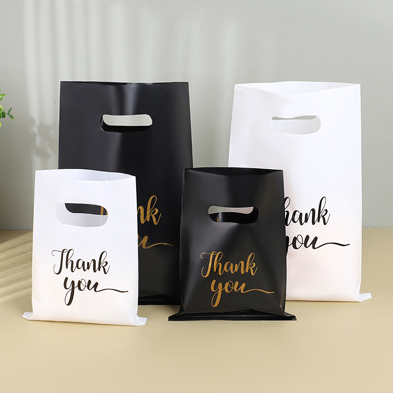 Event Party Shop - 30 шт., пластиковые сумки «Спасибо», многоразовые