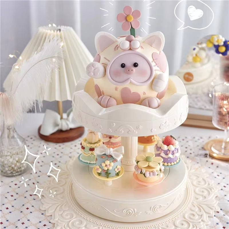 Cupcake Stand Tier - 2-уровневая автоматическая вращающаяся подставка для торта,