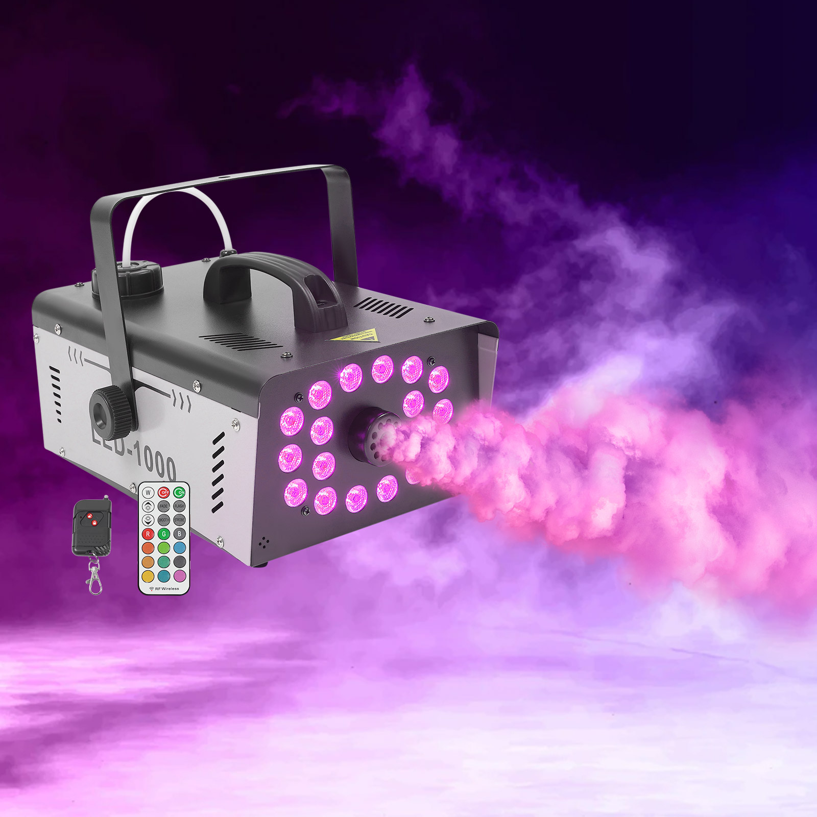 Event Party Dj - Дымовая машина 1000 Вт, 18 LED,