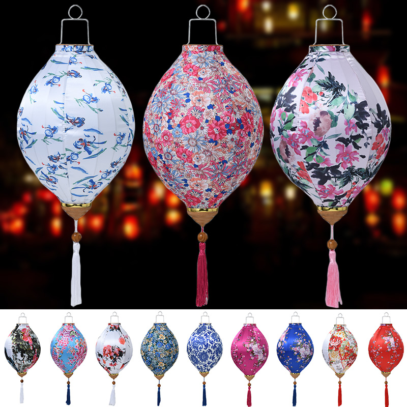 Event Party Shop - Антикварные китайские шелковые фонарики, цветочный дворцовый