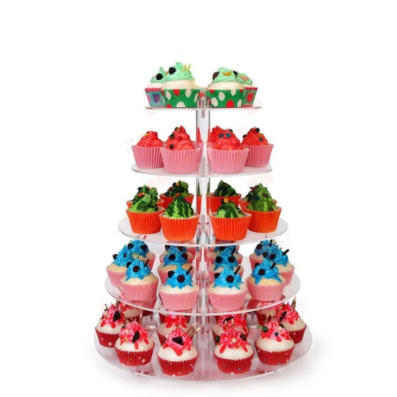 Прозрачный акриловый 3-5-уровн – обзор и цена Cupcake Stand Tier