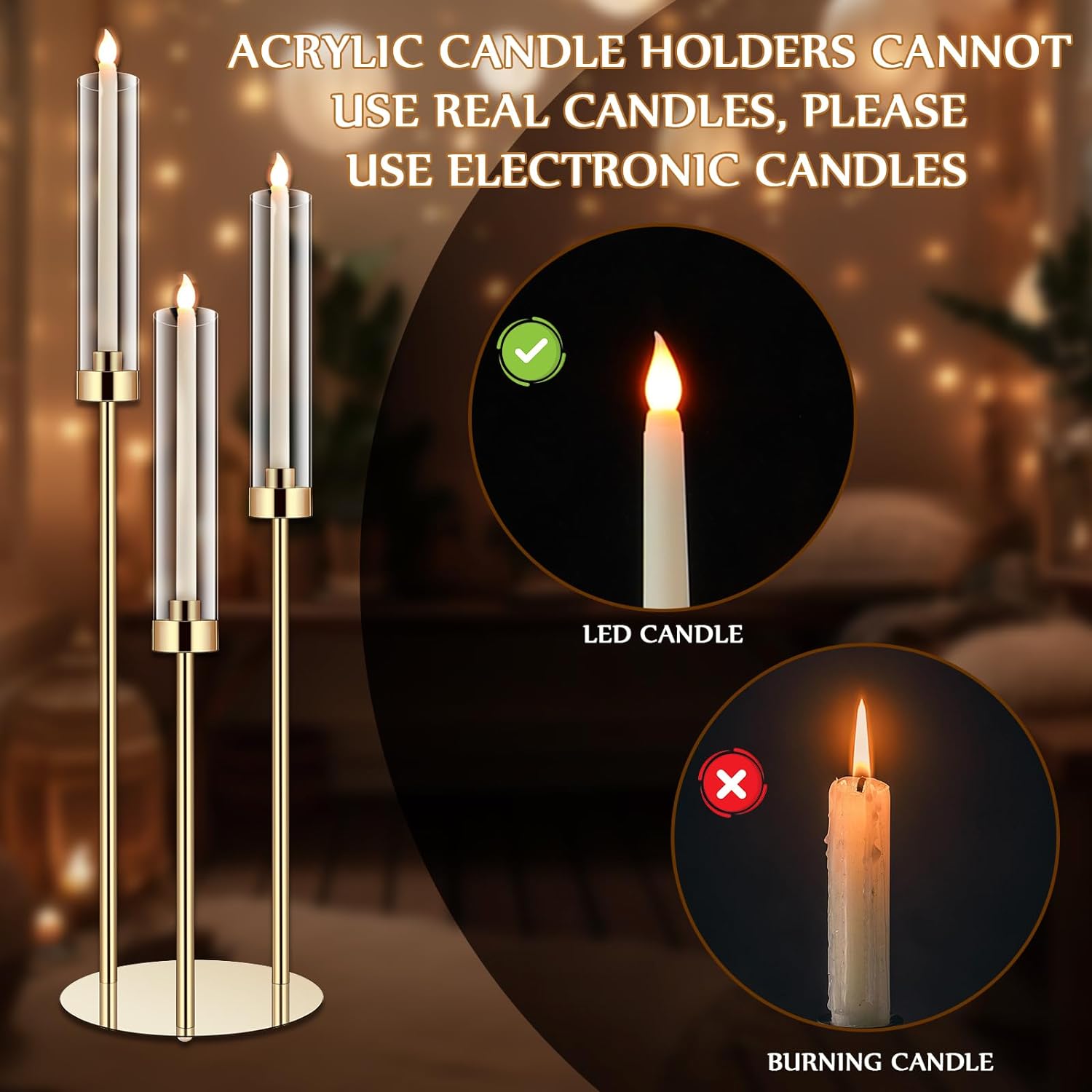 1 Набор, акриловый подсвечник, – обзор и цена Centerpiece Stick
