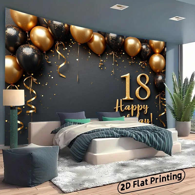 2D-баннер с черно-золотыми шар – обзор и цена Party Banner Gold
