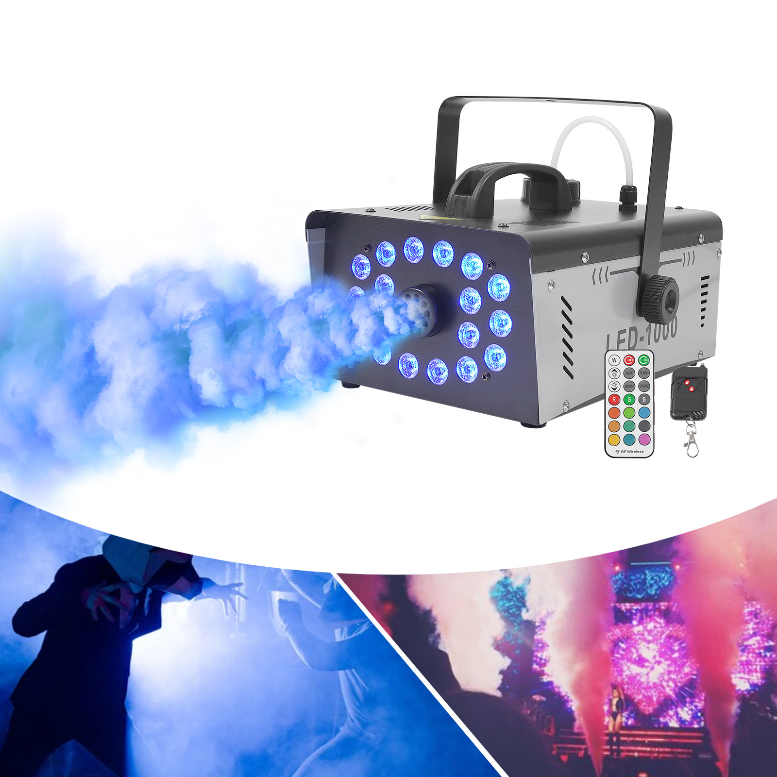 Дымовая машина 1000 Вт, 18 LED – обзор и цена Event Party Dj